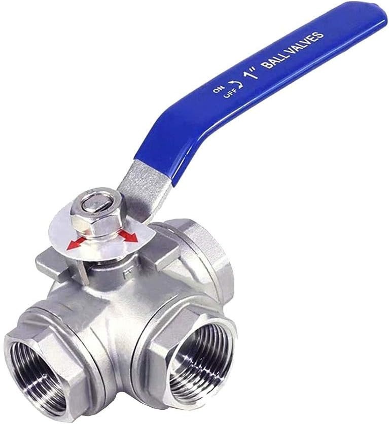 VALVULA DE 3 VIAS INOX TIPO L 1 1/2