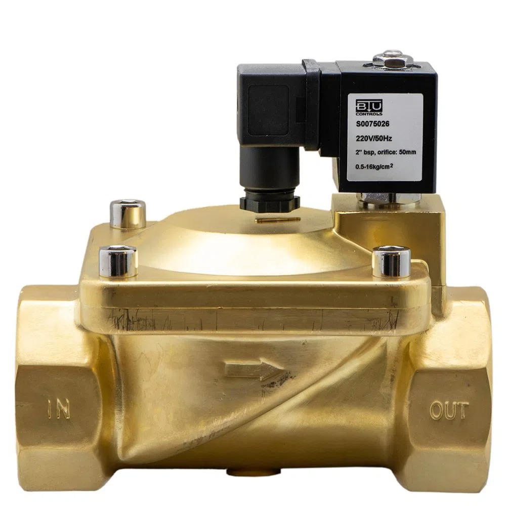 VALVULA SOLENOIDE BRONCE 220V 16BAR 2 PUL